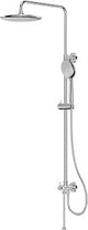 Brass Divert Ss Pipe With Plastic 8 Inch Shower Head And Small Plastic Hand Shower
