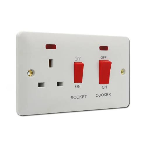 R437 V6 Gray V6-052 45A Cooker and 13A Socket
