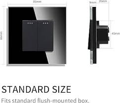 FE277 V5 Black V5-006 3 Gang 2 Way Switch – Premium Flush Wall Light Switch