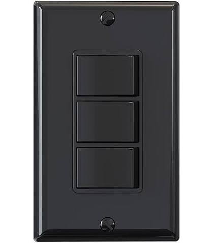 FE226 V5 Black V5-008 4 Gang 2 Way Switch – Premium Flush Wall Light Switch