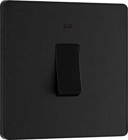 FE416 V7 Black V7-042 20A Switch with Neon Indicator
