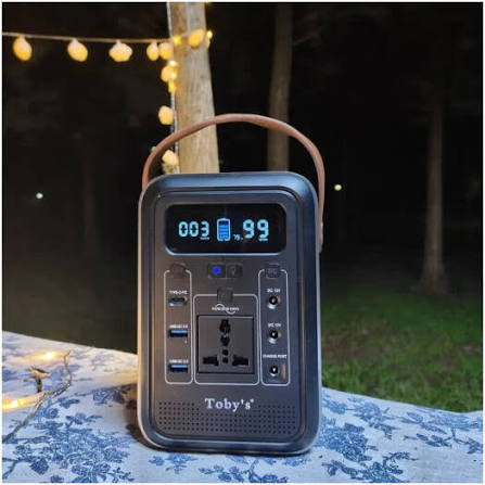 Toby's TBS 60A 60000mAh Portable Power Station with Inverter – 220Wh Capacity, 300W Maximum Output