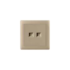 FE324 V1 Matte Golden V1-022 Tel + Data Socket