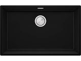 Black Undermount Kitchen Sink 80 × 45 cm