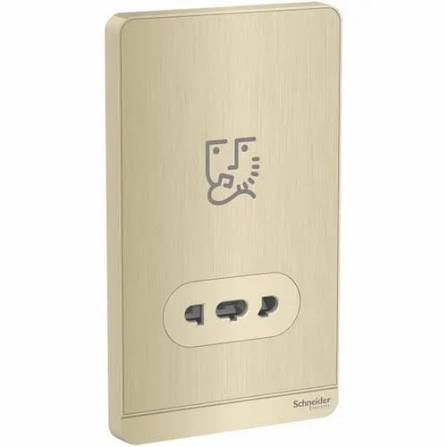 V1 Matte Golden V1-038 Shaver Socket 3×3
