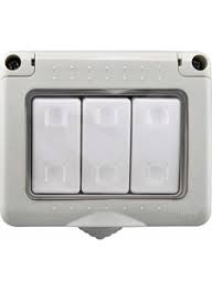 MODI Waterproof MD-HWD4004 D/FS-3GS 3 Gang 1 Way Switch Weatherproof Electrical Switch