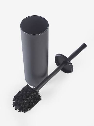 Premium Toilet Brush Holder Set – Black Finish