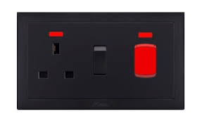 FE308 V5 Black V5-035 45A Cooker & 13A Socket