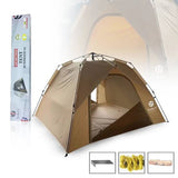 Toby’s New 4 Person Automatic Pop Up Camping Tent – 260 × 260 × 155 cm Outdoor Tent