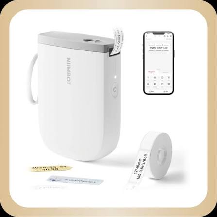 D11-H Bluetooth Thermal Label Printer 300dpi with Tape – White