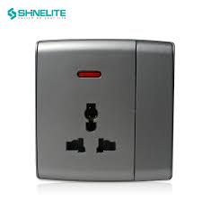 FE402 V7 Gray V7-036 13A 1 Gang Switch + Socket with Neon