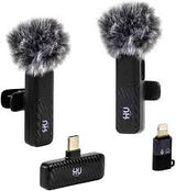 HU Broadcast Lavalier Microphone HAC-1026 – One-to-Two Wireless Microphone System with Type-C Charging