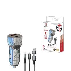 Toby’s CC-17 200W Fast Car Charger with USB-C PD, USB-A & Multi-Charging Cable