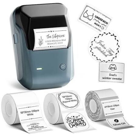 NIIMBOT B1 Inkless Thermal Label Printer Blue