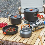 Aluminum Camping Cookware Set HTO-1024 – Lightweight & Portable Outdoor Cooking Set