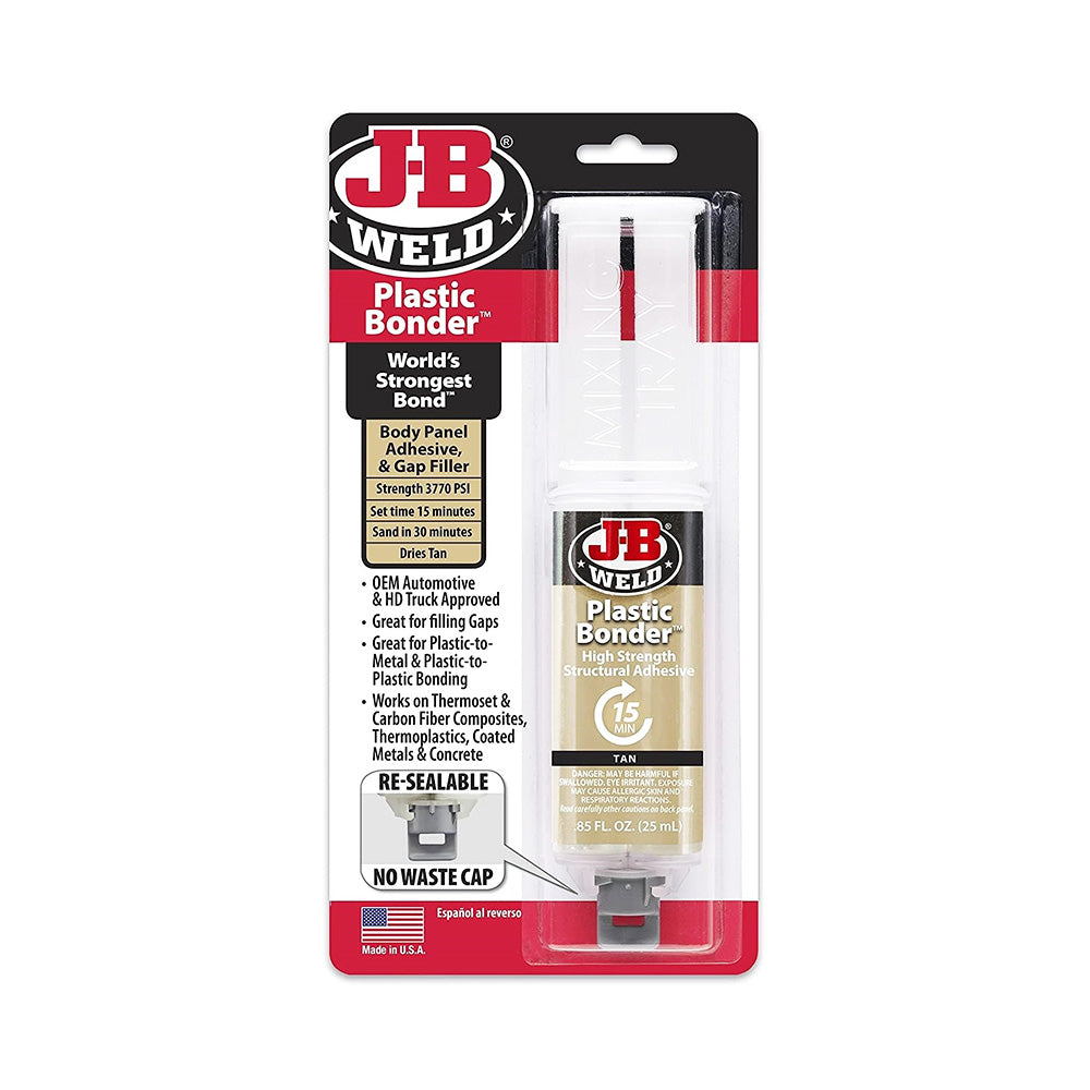 J-b Weld Plastic Bonder Adhesive Syringe