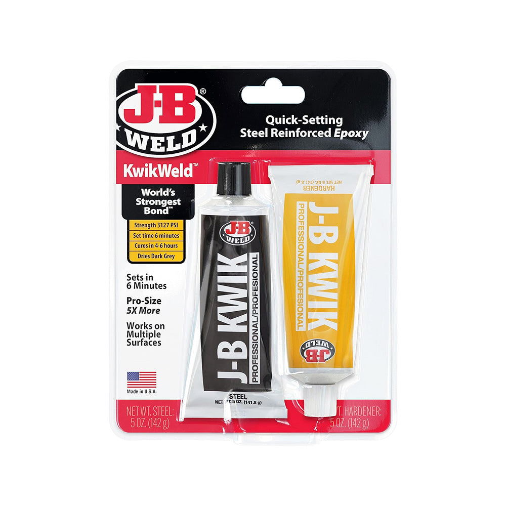 عبوة مزدوجة من إيبوكسي فولاذي من JB Weld Kwikweld Pro Size