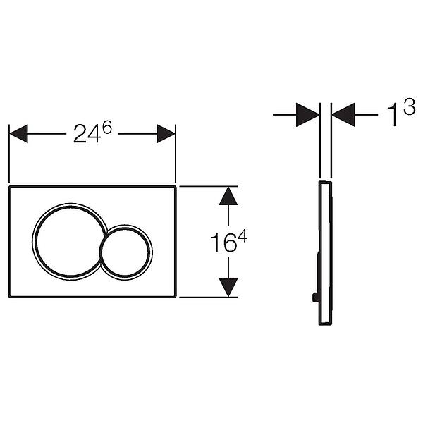 Sigma01 Bright Chrome Actuator Plate