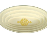 طاولة جانبية بلون كريمي ذهبي