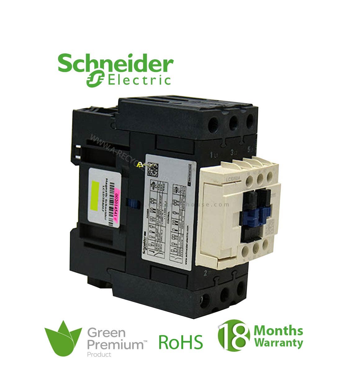 SCHNEIDER – Tesys D Contactor, 3P(3 No), AC-3, = 440 V 50 A, 220 V AC 50/60 Hz Coil, Supplier Part Number: LC1D50AM7 Qatar