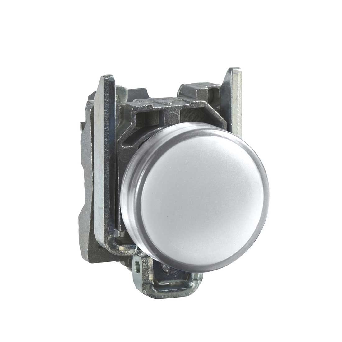 SCHNEIDER – White Complete Pilot Light ?22 Plain Lens With Integral Led 24V, Supplier Part Number: XB4BVB1 Qatar
