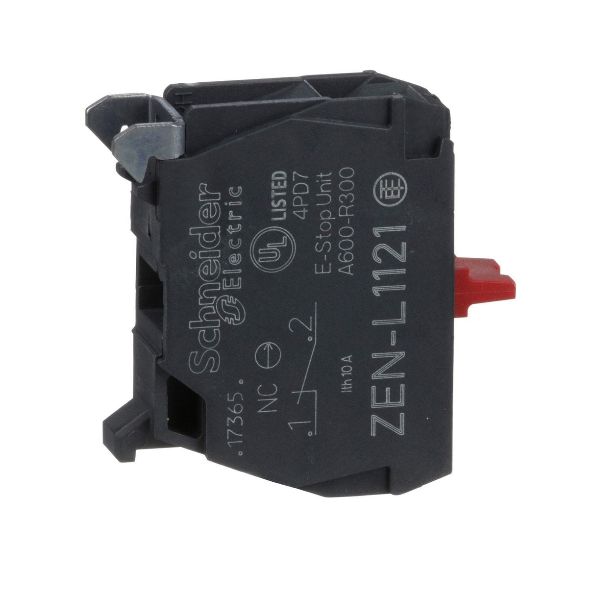 Schneider – Single Contact Block, Harmony XALD, XALK, Silver Alloy, Rear Mounting, Screw Clamp Terminal, 1N, Supplier Part Number: ZENL1121 Qatar