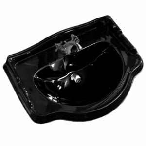 Retro wash basin glossy black