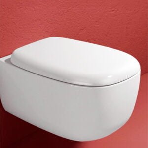BONOLA Soft Closing Toilet Thermo Setting Seat & Cover With Quick Release Hinge WC Matt White Color
