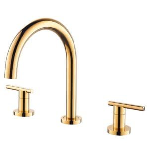 Basin faucet golden color