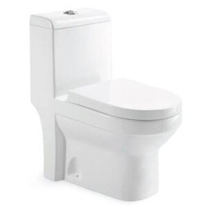 Single Italian Standard Piece S-Trap Toilet White Color