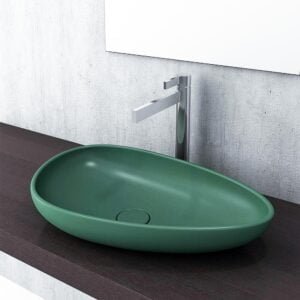 Bowl Washbasin Mat Green Color