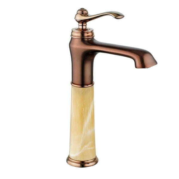 Basin Mixer Brass Mat Red Color