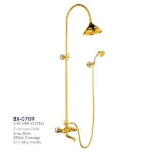 King Bath & Shower Faucet Zirconium Gold Color