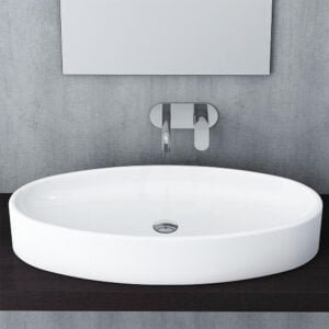 Oval Washbasin Glossy White Color
