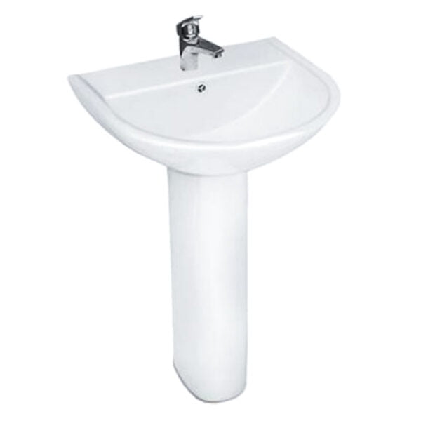 Pedestal Basin Fixing to Wall with Back White Col0r