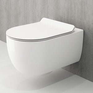 Rimless Wall Hung Toilet White Color
