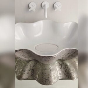 Seastar Unique White & Platinum Color Wash Basin