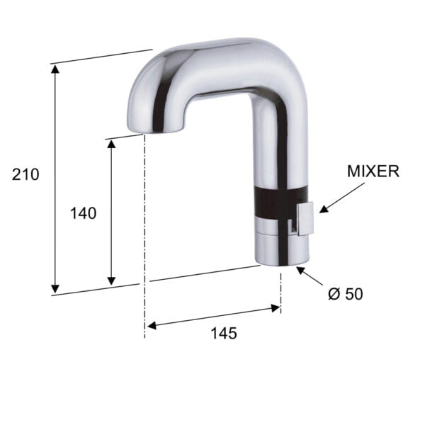 Sensor Control Basin Mixer Chrome Color