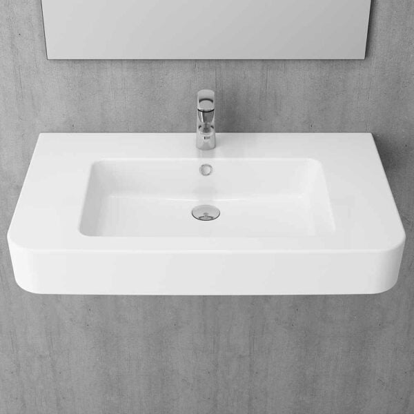 Vessel Wash Basin Glossy White Color