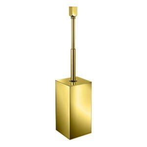 Wall Square Brush Holder Gold Color