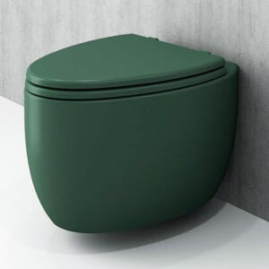 wall hung water closet green color