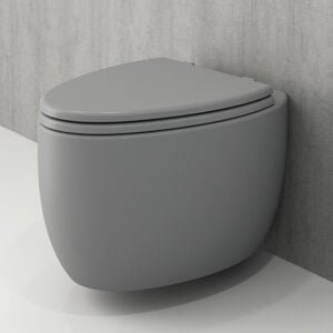 Wall Hung Toilet Wc Pan Etna Matt Grey Color