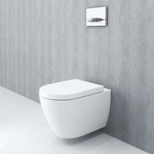 Venezia Rimless Wall Hung Toilet With Concealed Glossy White Color