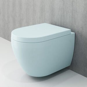 Rimless Wall Hung Toilet WC Venezia Matt Ice Blue Color