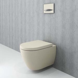 Rimless Wall Hung Toilet WC Venezia Glossy White Color