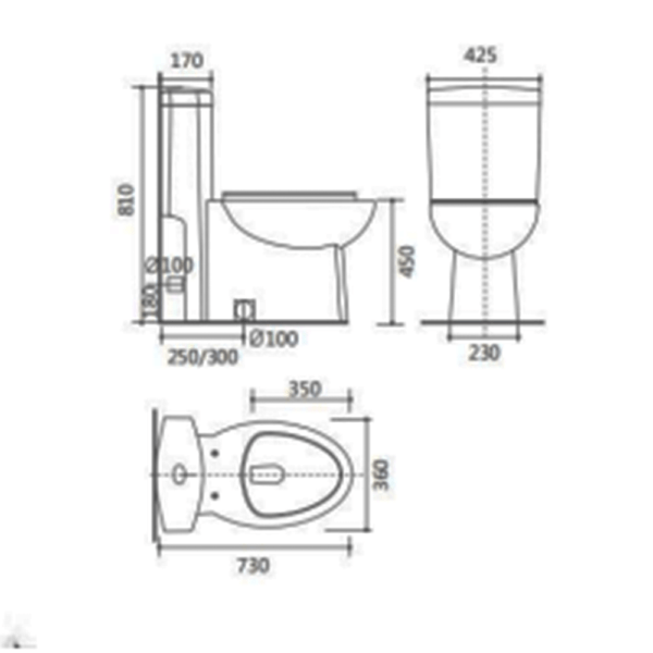 Bathx Single Piece S Trap White Color