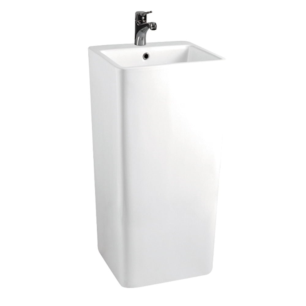 Wash basin Full Pedestal White 405x405x820MM – (6217) – Buyonbudget