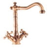 Camelot single hole wash basin mixer Copper Color