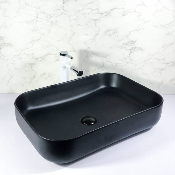 Basin Counter Top Matt Black Color