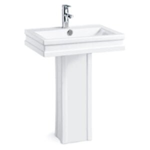 Basin with Pedestal White Color
